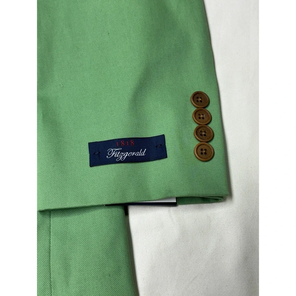 NWT Brooks Brothers 1818 Fitzgerald Green Cotton Sport Coat Blazer Mens 44L